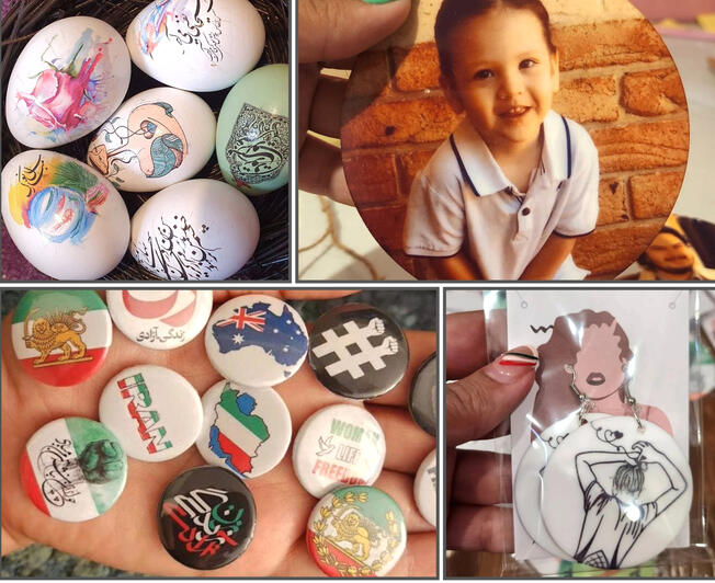 Badge,earrings,